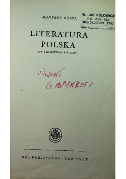 Literatura Polska 1945 r.