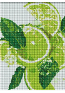 Diamentowa mozaika - Limonkowy fresh 30x40cm