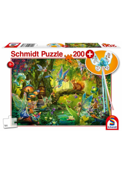 Puzzle 200 Leśne wróżki + różdżka G3
