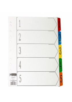 Przekładki kartonowe 1-5 index laminowany D.RECT