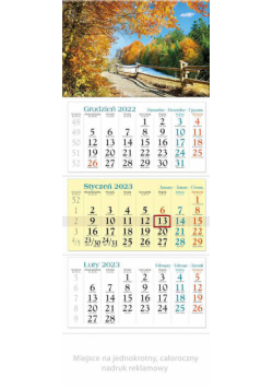 Kalendarz 2023 trójdzielny Jesień