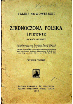 Zjednoczona Polska Śpiewnik na chór mieszany 1928 r.