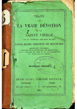 Traité de la vraie devotion vierge 1875 r.