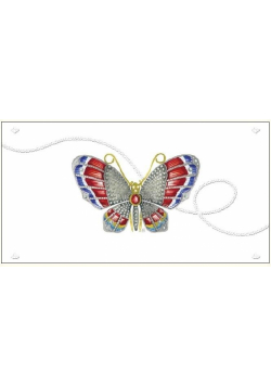 Karnet 12x23cm + koperta Motyl