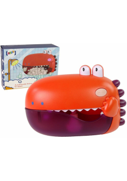 Dinozaur do kąpieli produkujący bańki czerwony