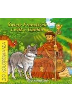 Do kolorowania - Święty Franciszek i wilk z Gubbio