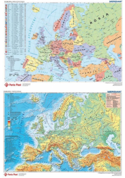 Podkład dwustronny z mapą Europy