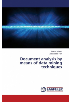 Document analysis by means of data mining techniques