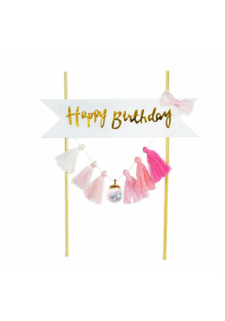 Piker Happy Birthday różowy