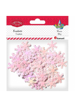 Konfetti Płatki śniegu bladoróżowe 30g
