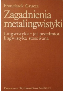 Zagadnienia metalingwistyki