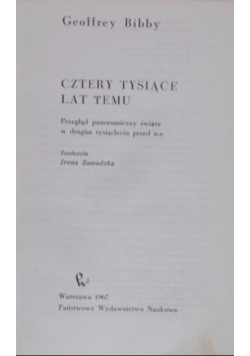 Cztery tysiące lat temu
