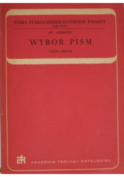 Święty Ambroży Wybór pism część II