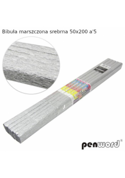 Bibuła marszczona srebrna 50x200 (5szt)