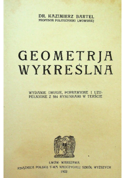 Geometrja wykreślna 1922 r.