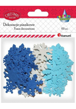 Piankowe śnieżynki mix 60szt.