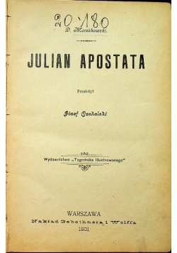 Julian Apostata 1901 r.
