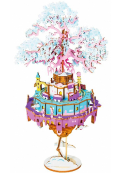 Puzzle drewniane 3D Pozytywka Miasto