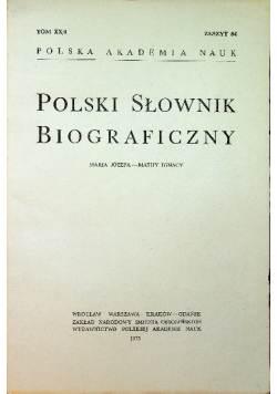 Polski słownik biograficzny Tom XX / 1 Zeszyt 84