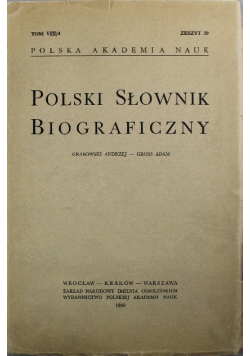 Polski słownik biograficzny tom VIII / 4 zeszyt 39