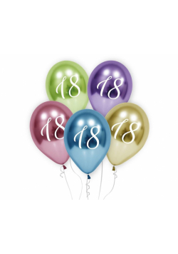 Balony 18-stka platynowe 5szt