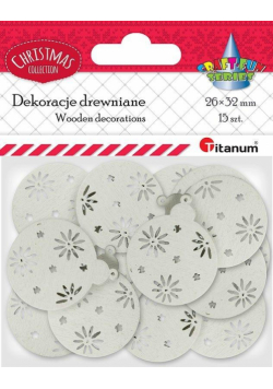 Drewniane bombki ażurowe 15szt