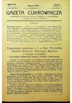 Gazeta cukrownicza 1-28 1947