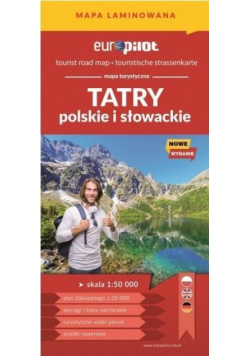 Mapa tur. - Tatry polskie i słowackie laminat