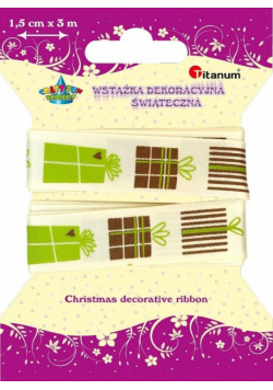 Wstążka materiałowa 15mm x 3m prezenty