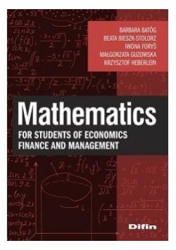 Mathematics for students of economics, finance...