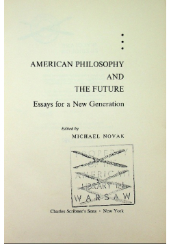 American philosophy and the future