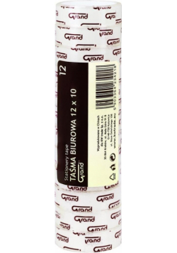 Taśma biurowa 12mmx20mm 12szt GRAND