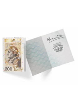 Karnet B6 Urodziny banknot 200