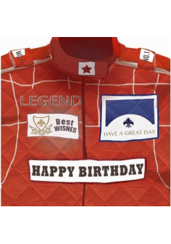 Karnet kwadrat z kopertą Urodziny Racing Birthday