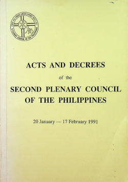 Acts and Decrees of the second Plenary Council of the Philippines