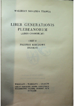 Liber generationis plebeanorum Chamorum  Część 2