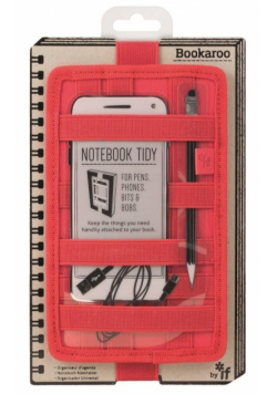 Bookaroo Notebook Tidy Organizer na notes czerwony