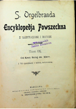 Encyklopedja Powszechna Tom IX,1901 r.