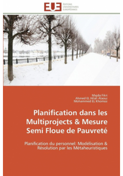 Planification dans les  multiprojects   mesure semi floue de pauvreté