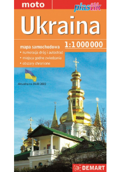 Ukraina Mapa samochodowa plastik 1:1 000 000