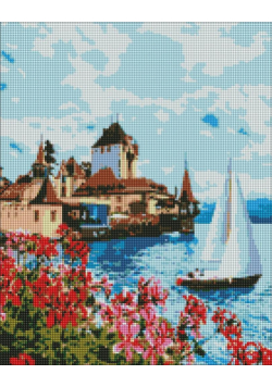 Diamentowa mozaika - Jasna Szwajcaria 40x50cm
