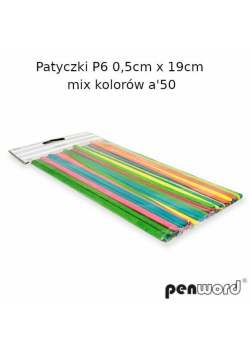 Patyczki drewniane kolorowe 50szt