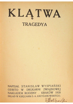 Klątwa Tragedya 1920 r.