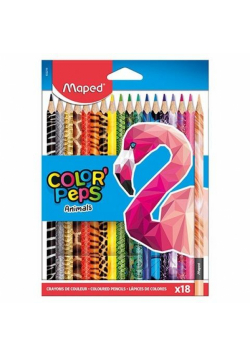 Kredki Colorpeps Animals 18 kolorów MAPED