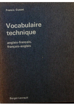 Vocabulaire technique anglais - francais francais -anglais
