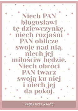 Karnet - Niech Pan błogosławi tę dziewczynkę...