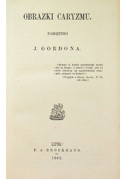 Obrazki caryzmu. Pamiętniki 1863 r.