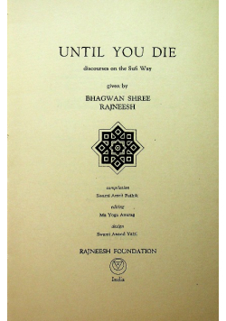 Until you die discourses on the sufi way