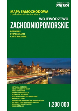Województwo Zachodniopomorskie 1:200 000 mapa