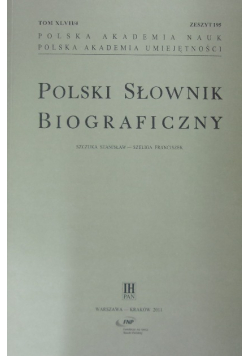 Polski Słownik Biograficzny Zeszyt 195
